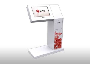 Terminal EXO multimedia autogestión cartelería autoservicio EXO T19 Classic Easy para sillas de rueda