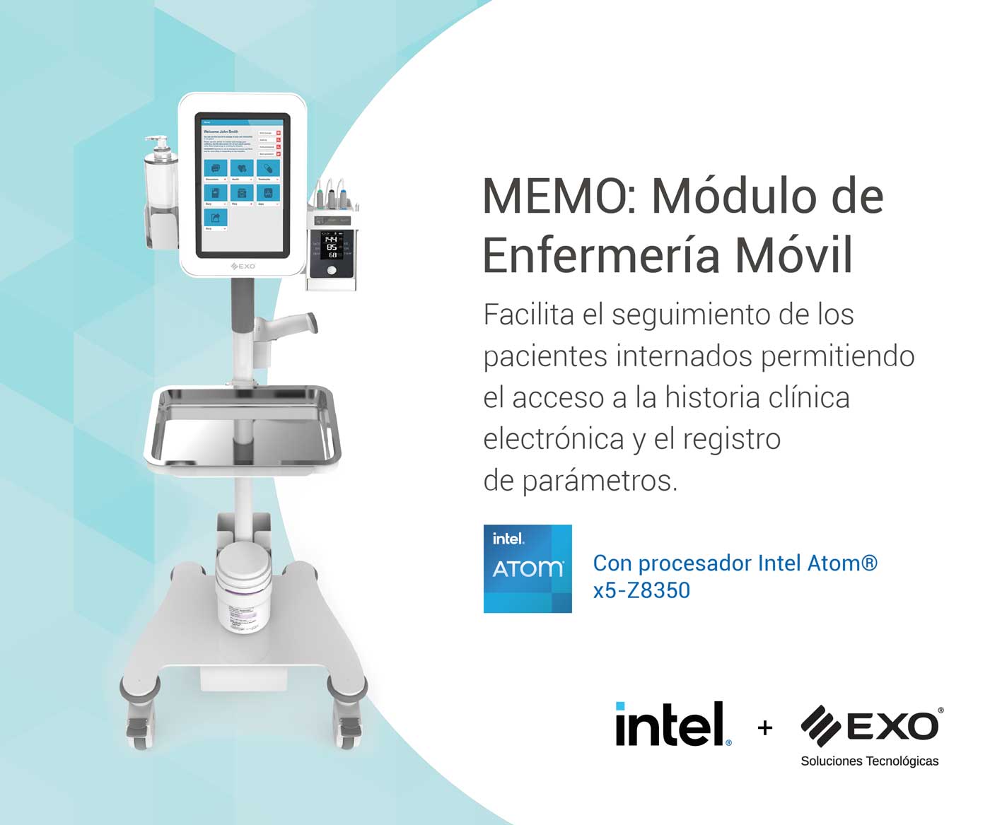 Módulo de enfermería móvil con gestión inteligente de medicación para pacientes internados Módulo móvel de enfermagem com gerenciamento inteligente de medicamentos para pacientes internados