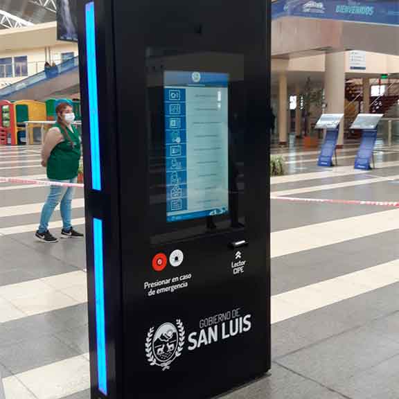 Terminal de Autogestión, Seguridad y Monitoreo instalada en la Provincia de San Luis. Terminal de Autogestión, Seguridad y Monitoreo instalada en la Provincia de San Luis.