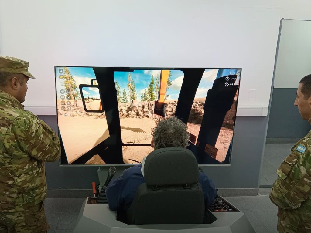 Simulador Excavadora Hidraulica SIMEX para el Ejercito Argentino
