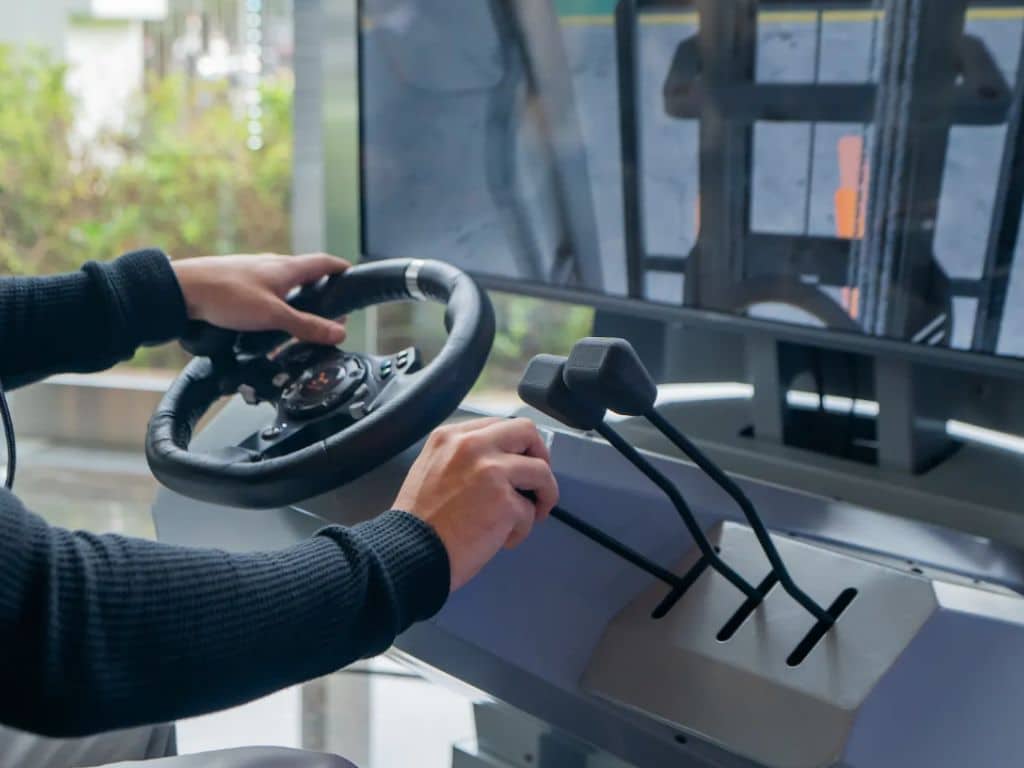 Simulador de Autoelevador SIMAT detalle uso