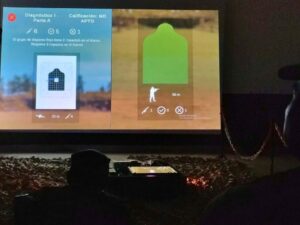 Simulador de tiro de armas portátiles diagnóstico disparos