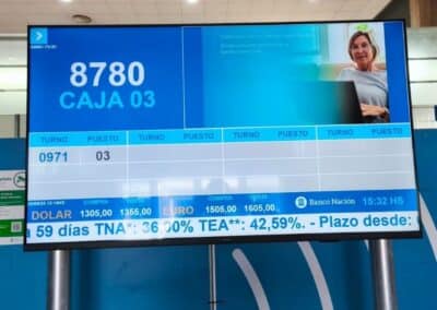 sistema de atención y gestión de turnos sucursales Banco Nación