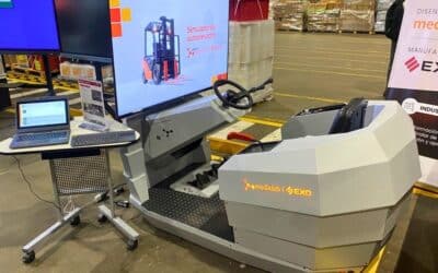 EXO participó junto a Medialab con simulador de autoelevador en jornada de Seguridad de COTO